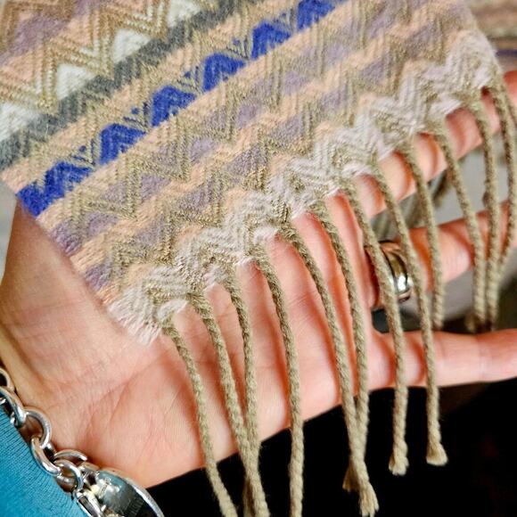 Cashmere 100% Hand Tailored German made. Ivory Beige Dark Gray. Unisex. Soft Lux - Picture 5 of 9